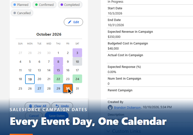 Salesforce Campaign Dates: Every Event Day on One Calendar (article cover image)