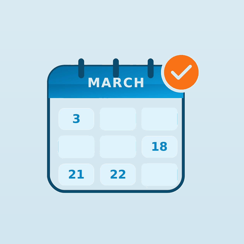 MultiDatePick calendar with checkmark